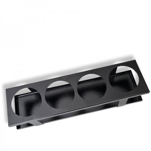 Kovinski podstavek za sveče - 4 luknje - ČRN